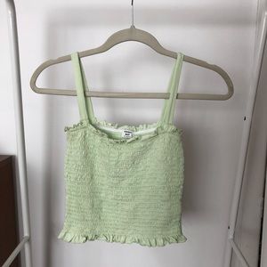 Aritzia lime green tube top